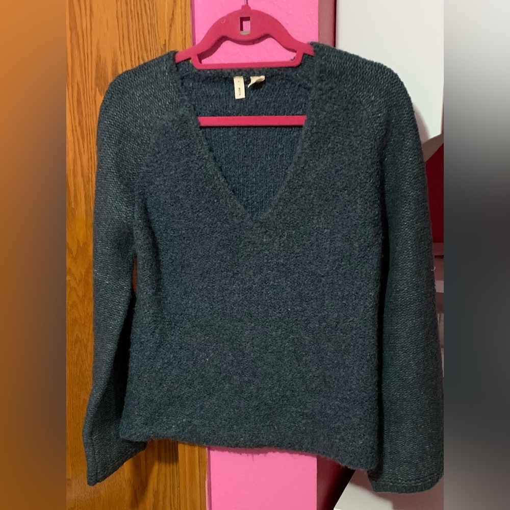 EUC. Brand is Moth. Sized M. Grey mixed material sweater,materials listed below